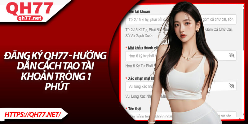 Đăng Ký QH77 - Hướng Dẫn Cách Tạo Tài Khoản Trong 1 Phút